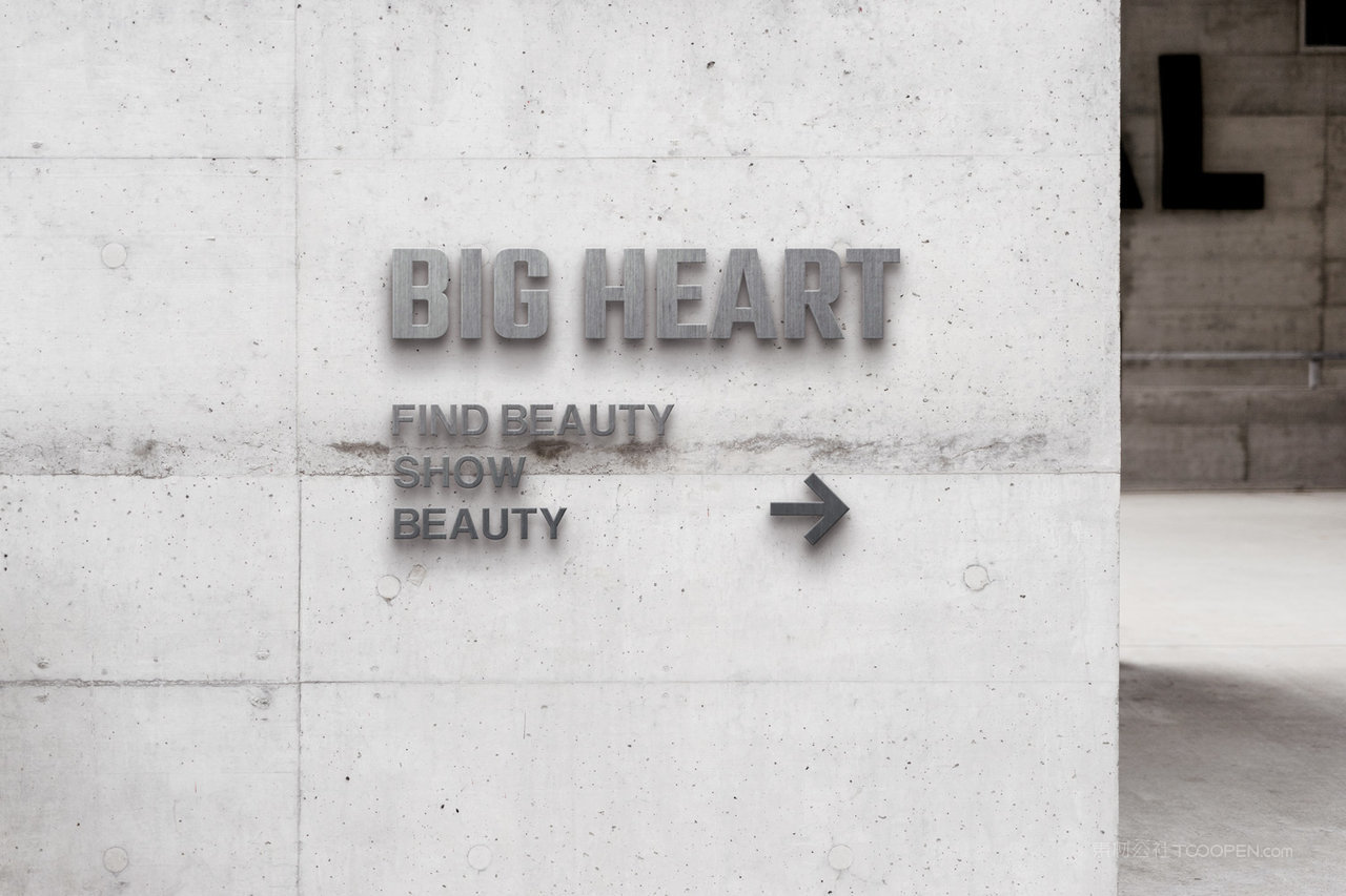 美术艺术展览馆导视指引立体标识样机