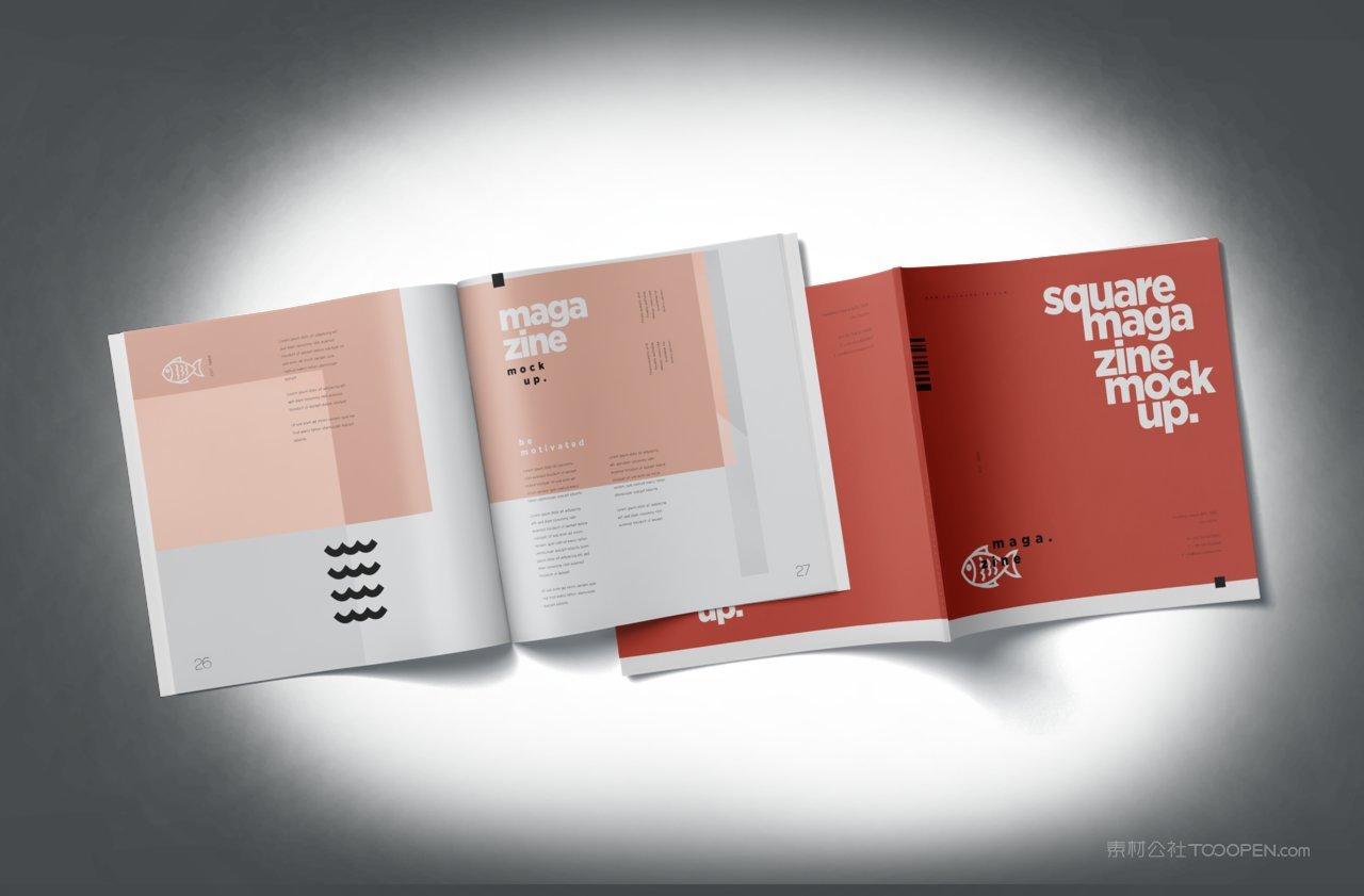 方形杂志画册样机