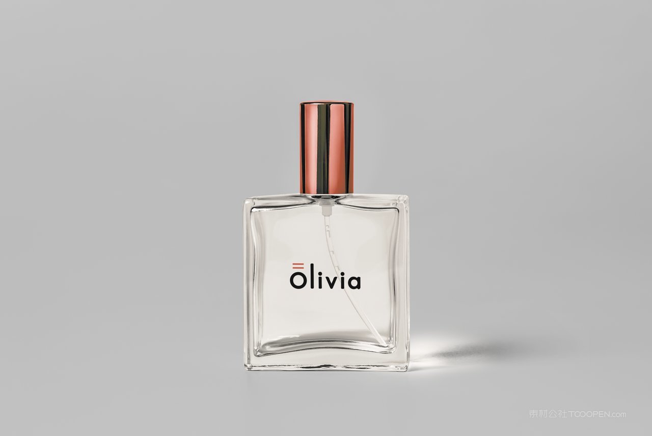 玻璃瓶香水透明玻璃瓶精致包装样机 (4)