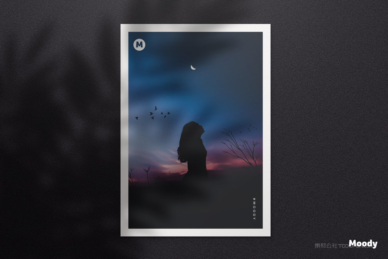 复古文艺光影海报样机 (24)