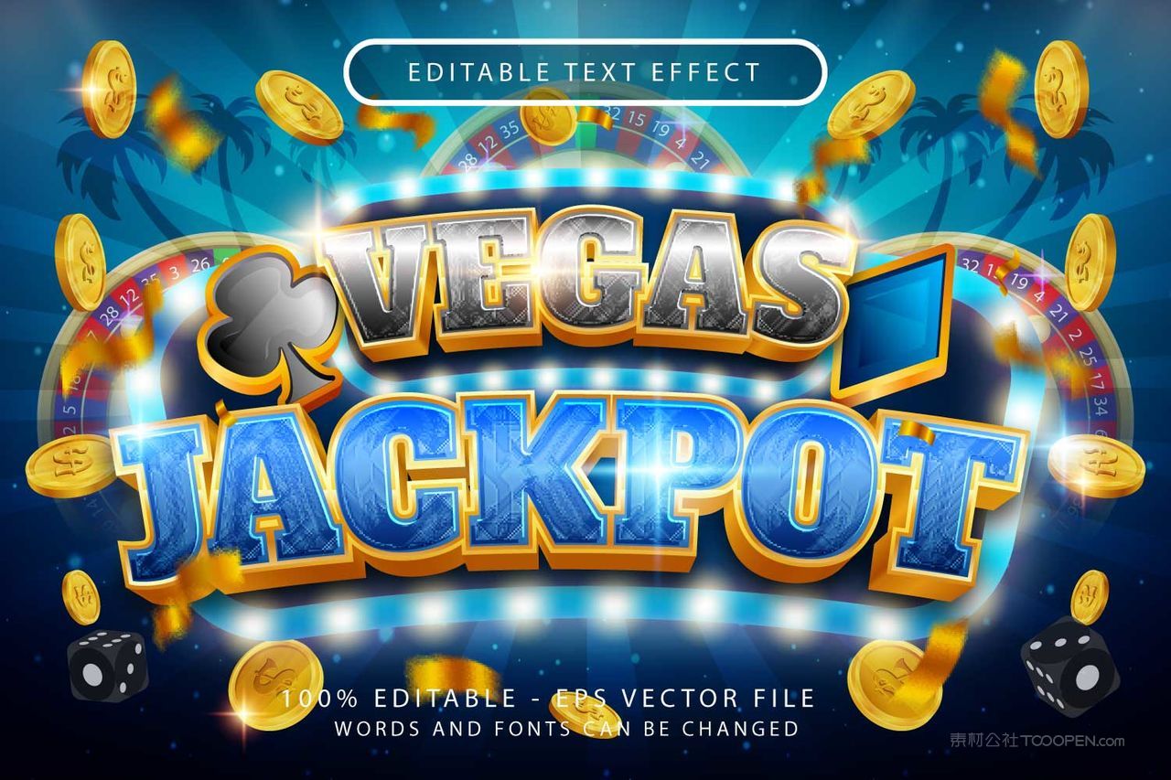 矢量卡通立体质感标题英文字母字体3d效果样机模板金币发散背景