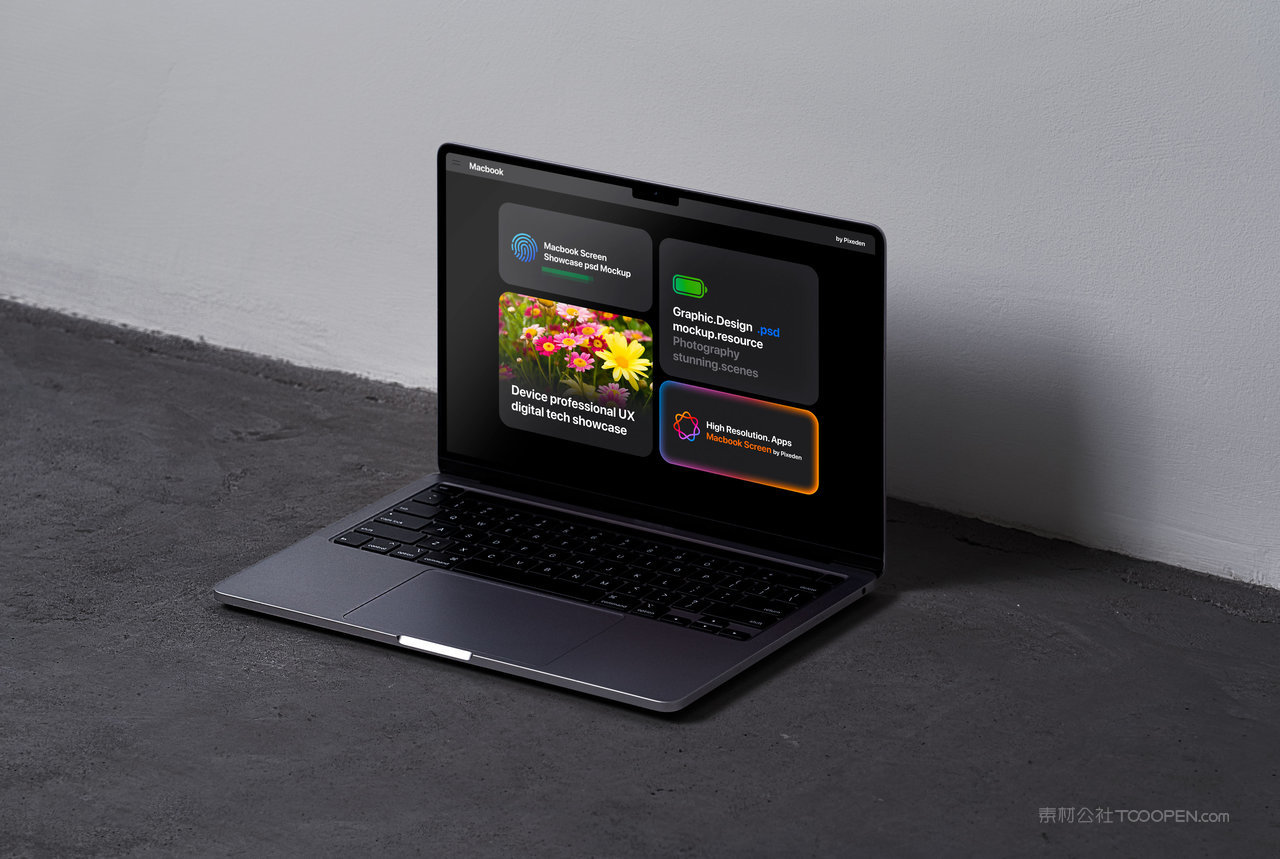 苹果笔记本电脑屏幕样机效果图