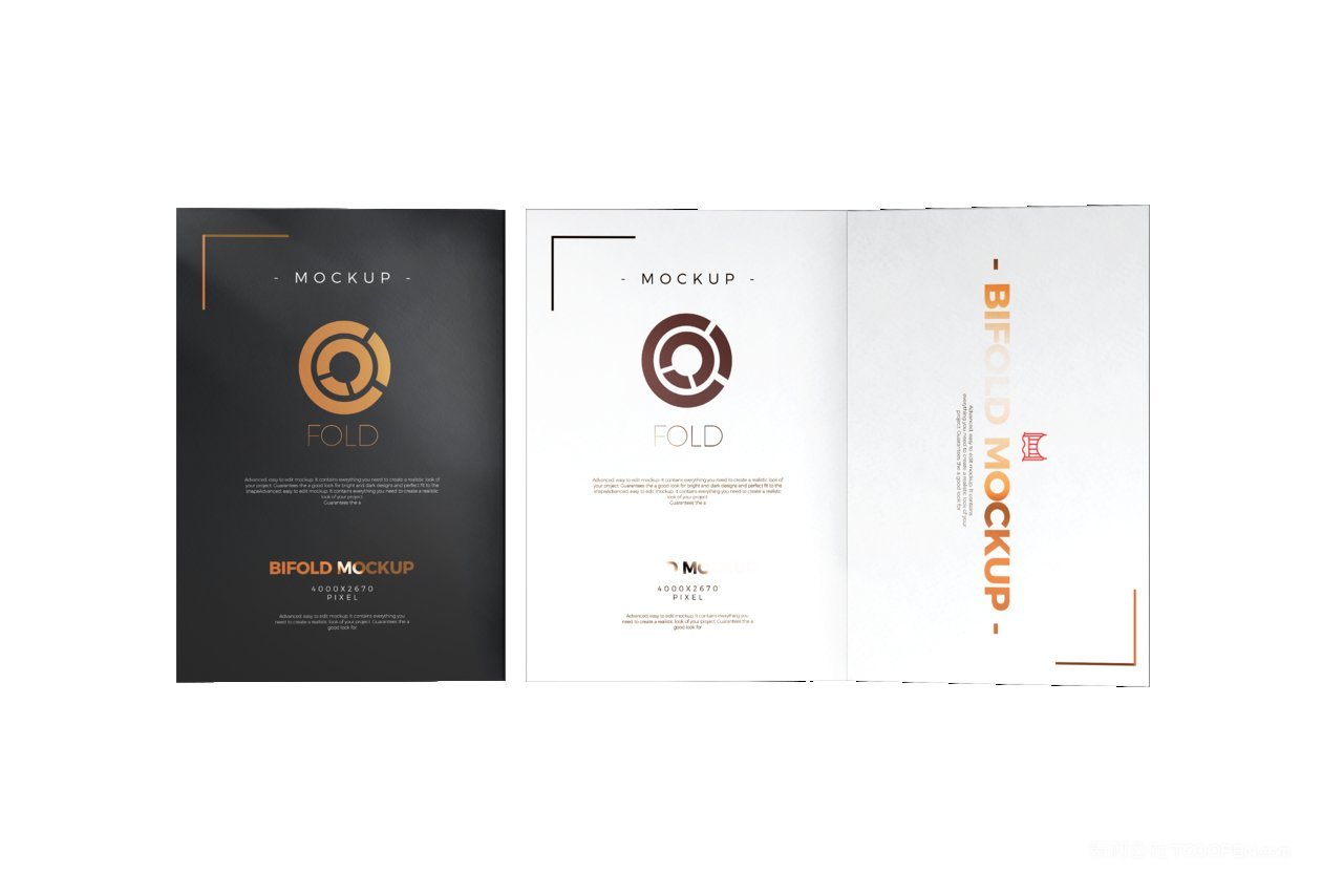 简洁商务黑企业画册ps样机 (3)