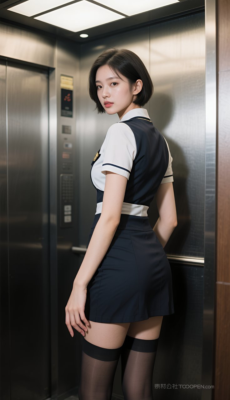 长腿短裙制服美腿丝袜性感职业美女