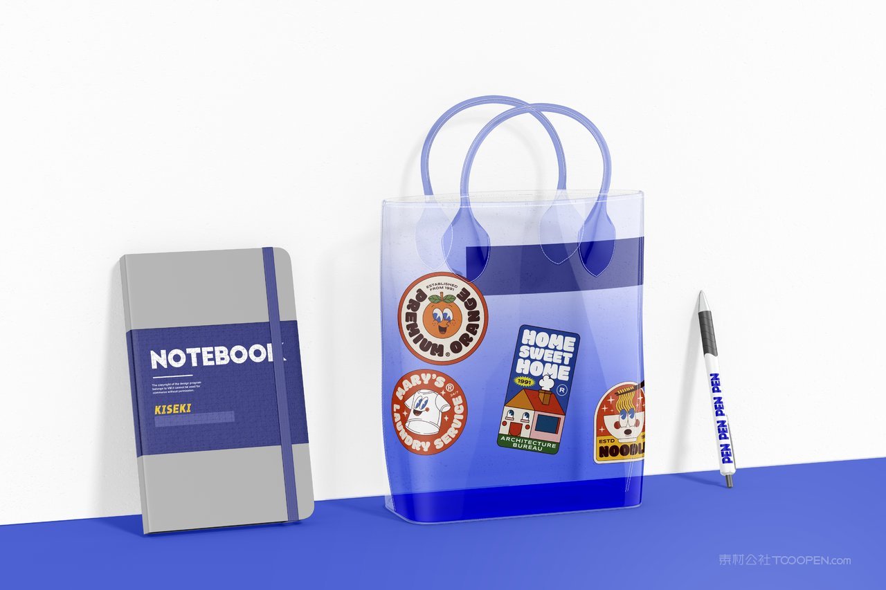 潮流透明塑料pvc手提袋拎袋样机 (4)