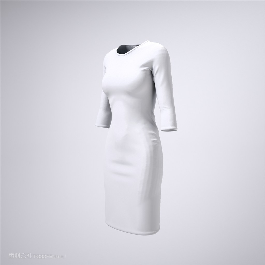 旗袍侧面展示样机