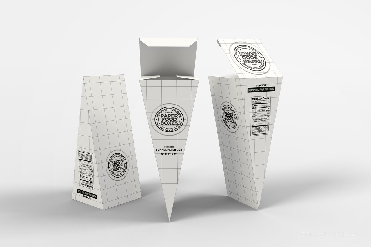 鸡米花包装盒品牌食品纸质包装贴图样机 (10)