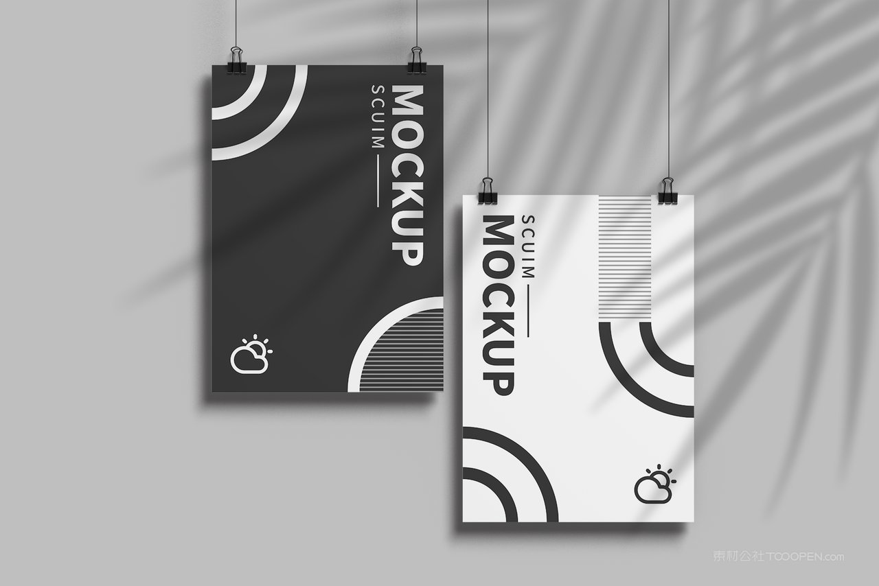 悬挂海报文艺场景样机 (9)