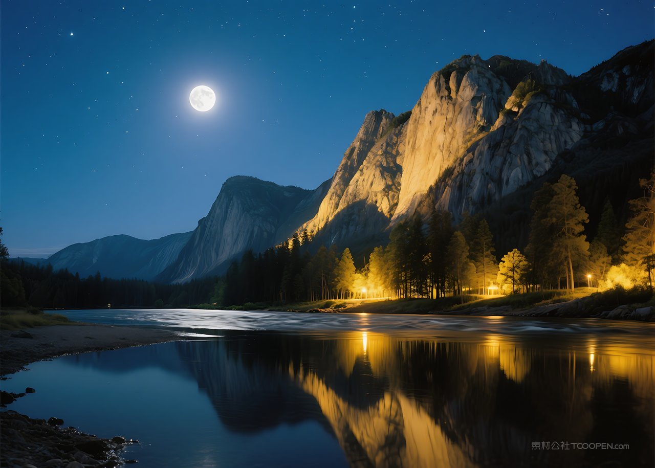 山峰自然山水湖泊河流唯美群山景色风景