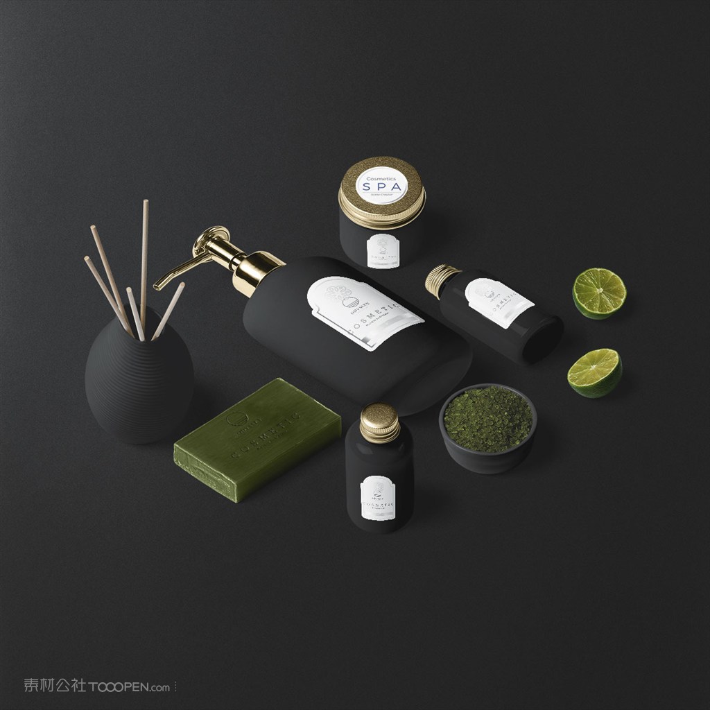 酒店化妆品vi样机素材模板