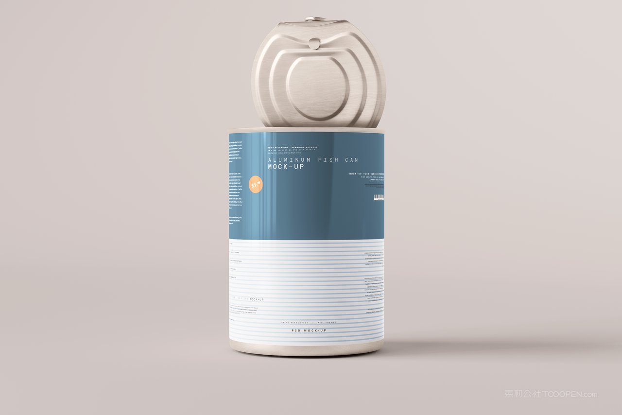 一个深蓝文艺易拉罐食品密封罐包装样机 (1)