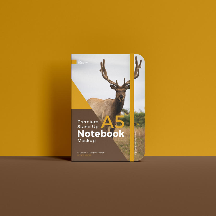 书籍封面a5笔记本样机模型