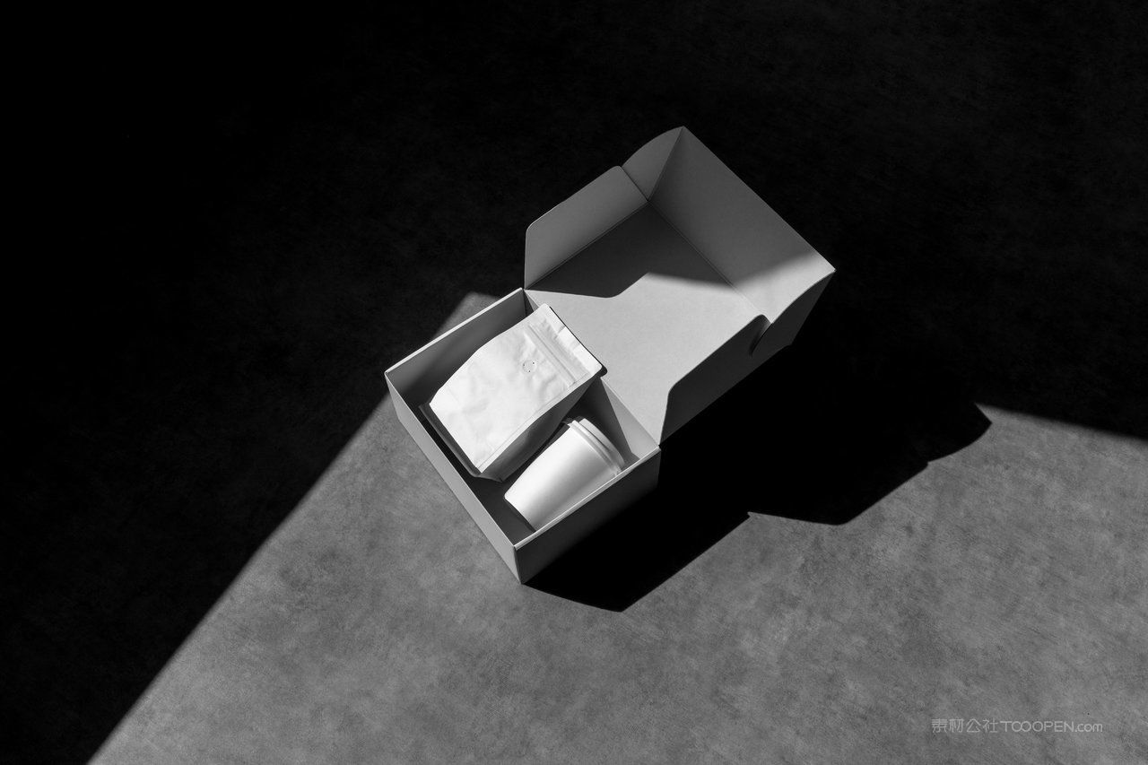 咖啡豆盒装品牌产品包装样机 (1)