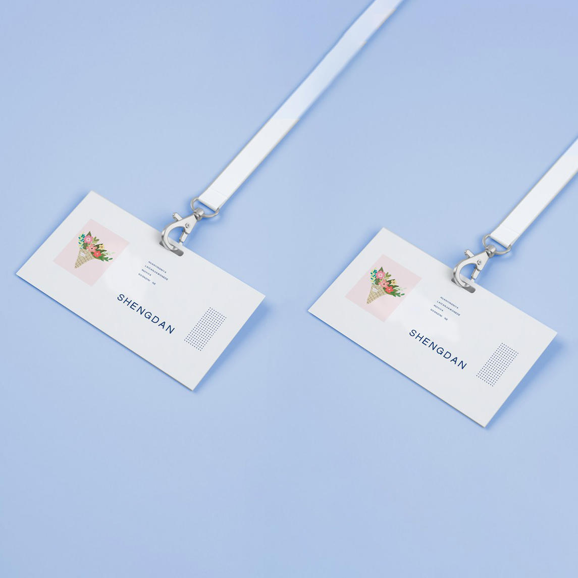 精致时尚的工作证样机