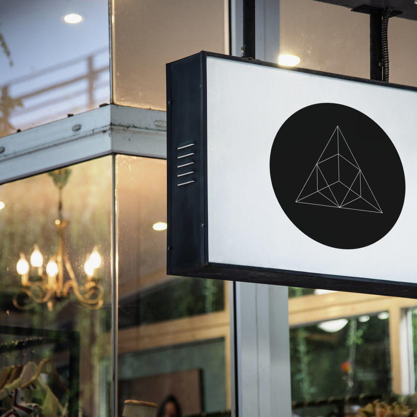 店面招牌样机户外灯箱