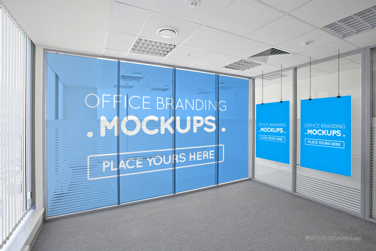 办公室海报样机