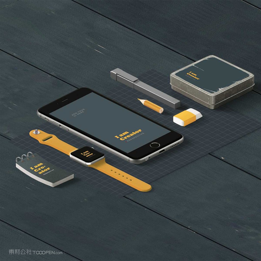 黑色文艺桌面样机