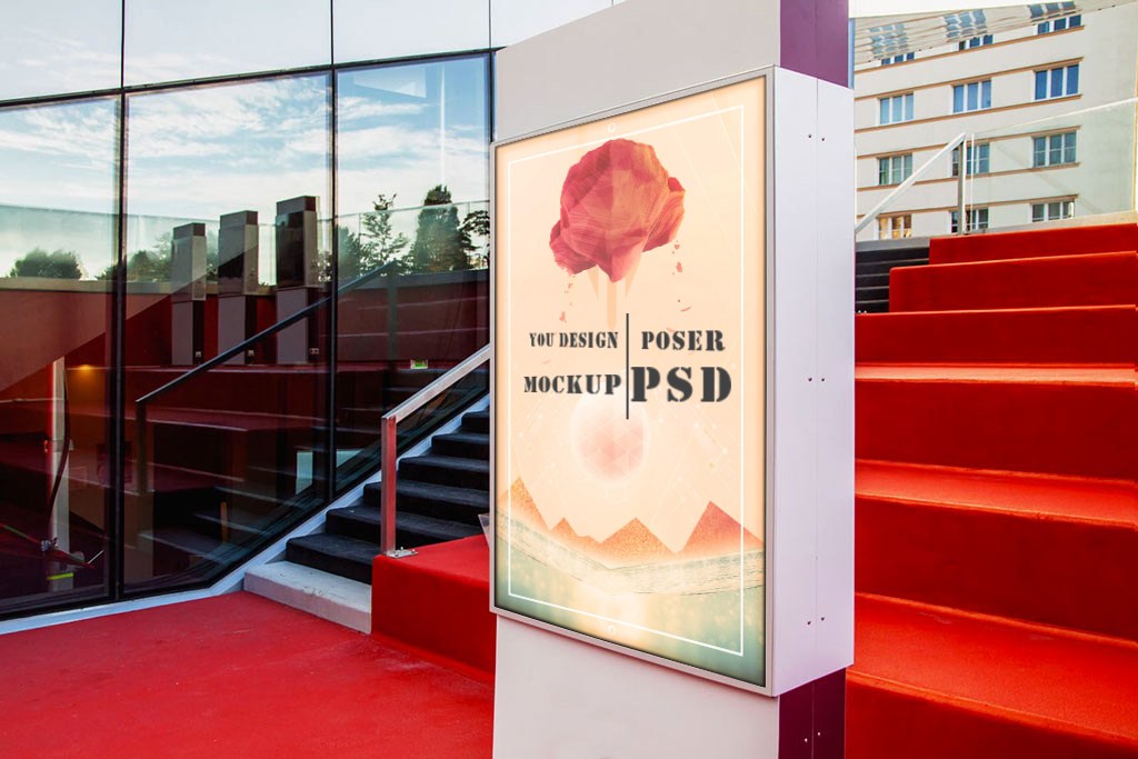 室内灯箱广告样机素材