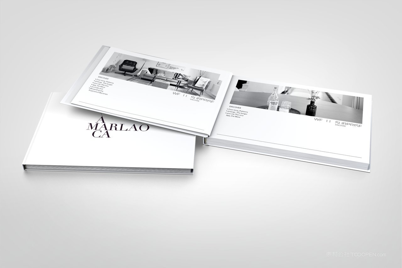 画册展开样机模板