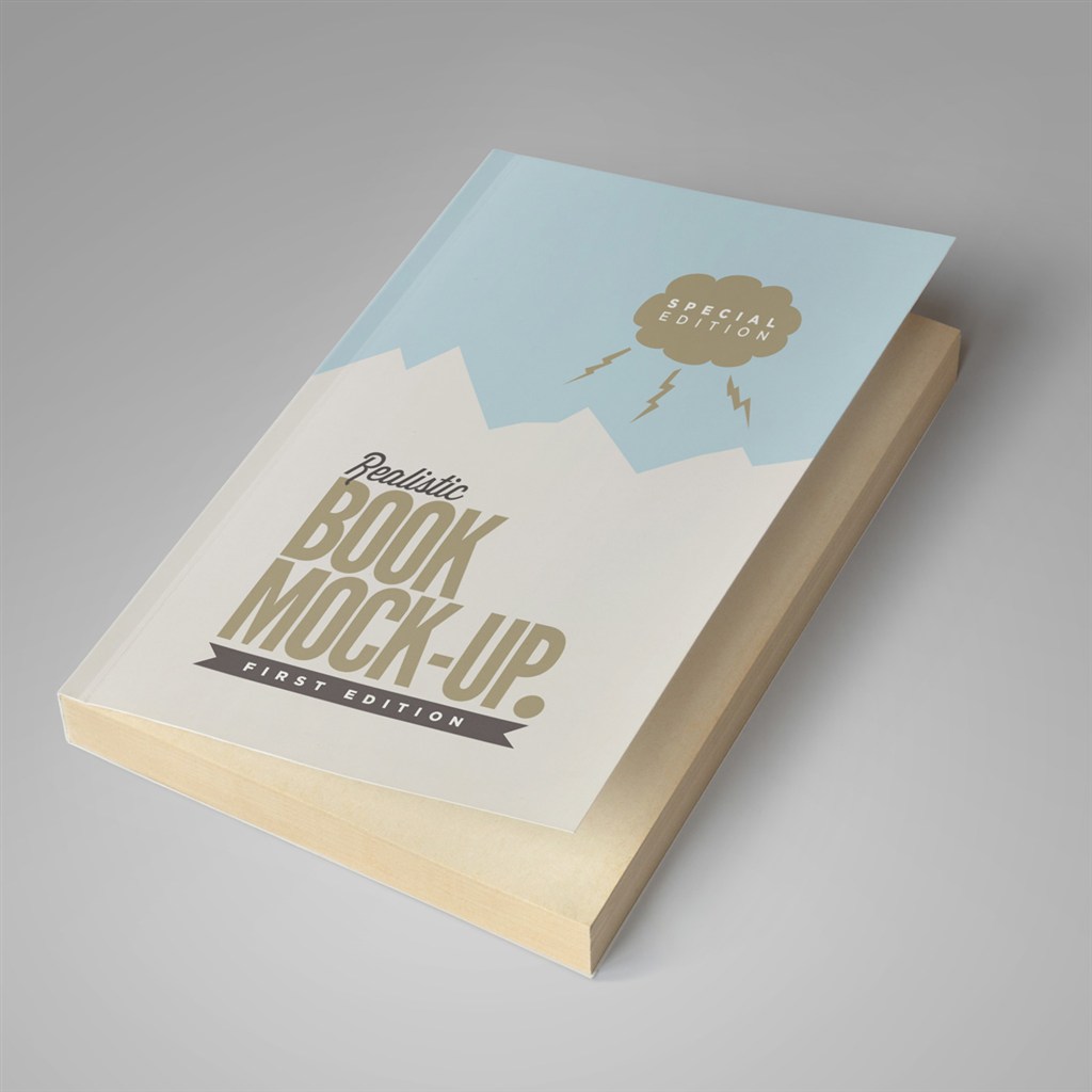书本画册封面设计样机