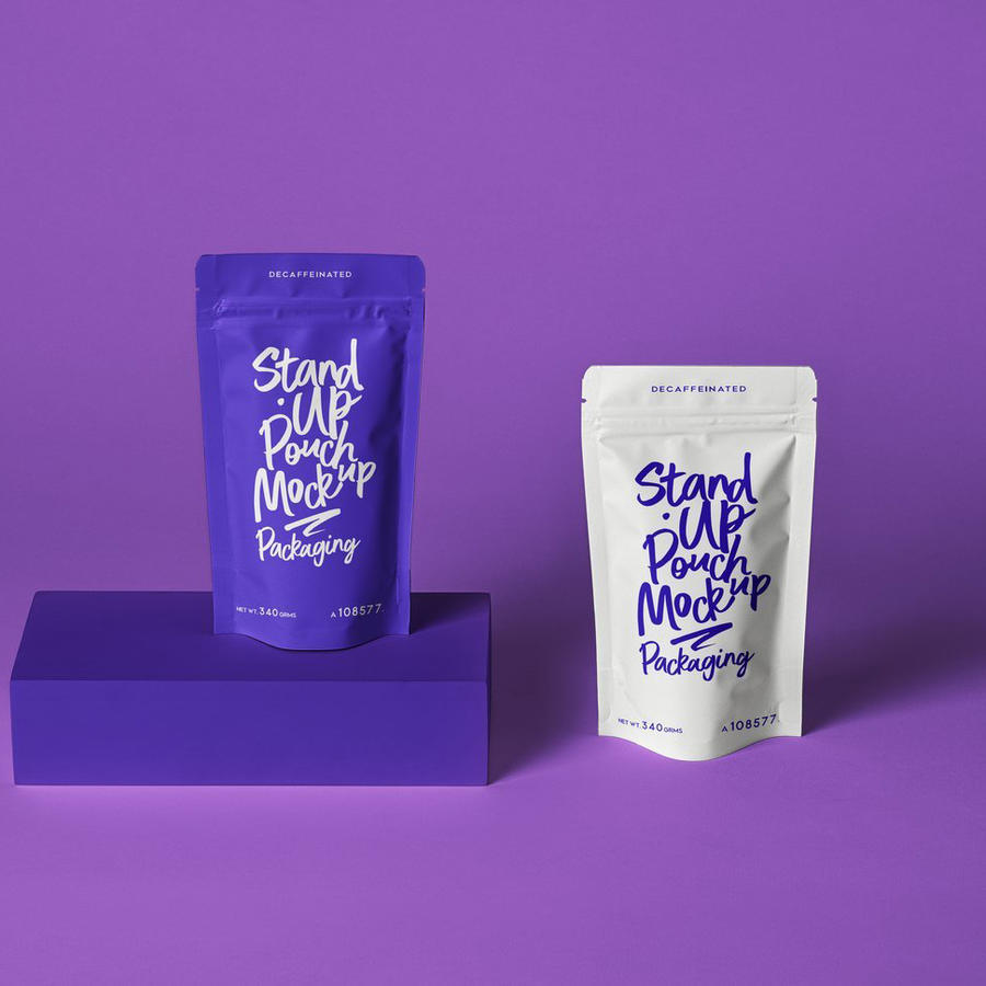 紫色密封食品袋场景样机