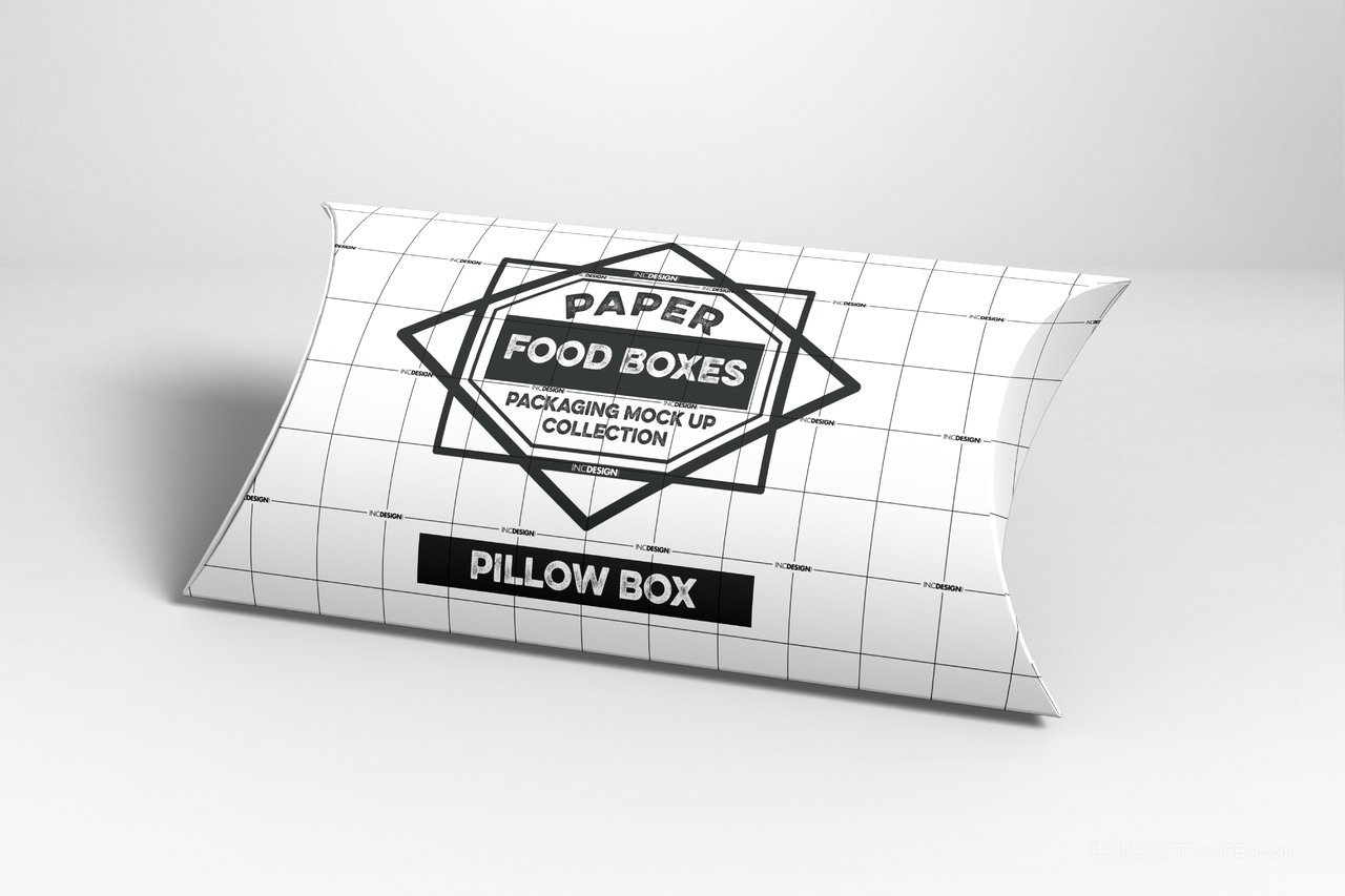 鸡肉卷面包店品牌食品纸质包装贴图样机 (1)