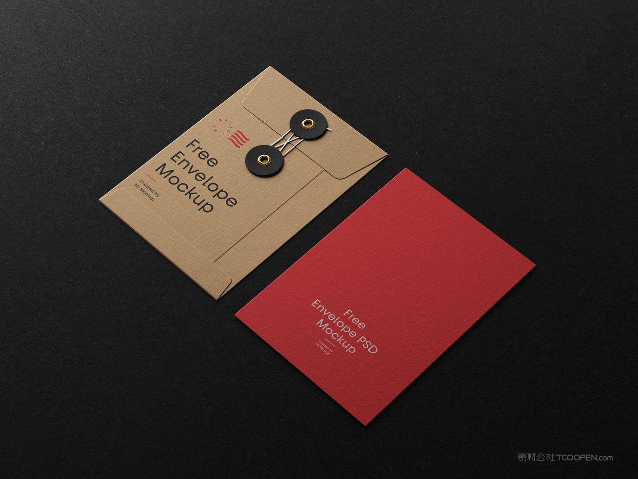 简约大气的牛皮纸档案袋和红色档案袋