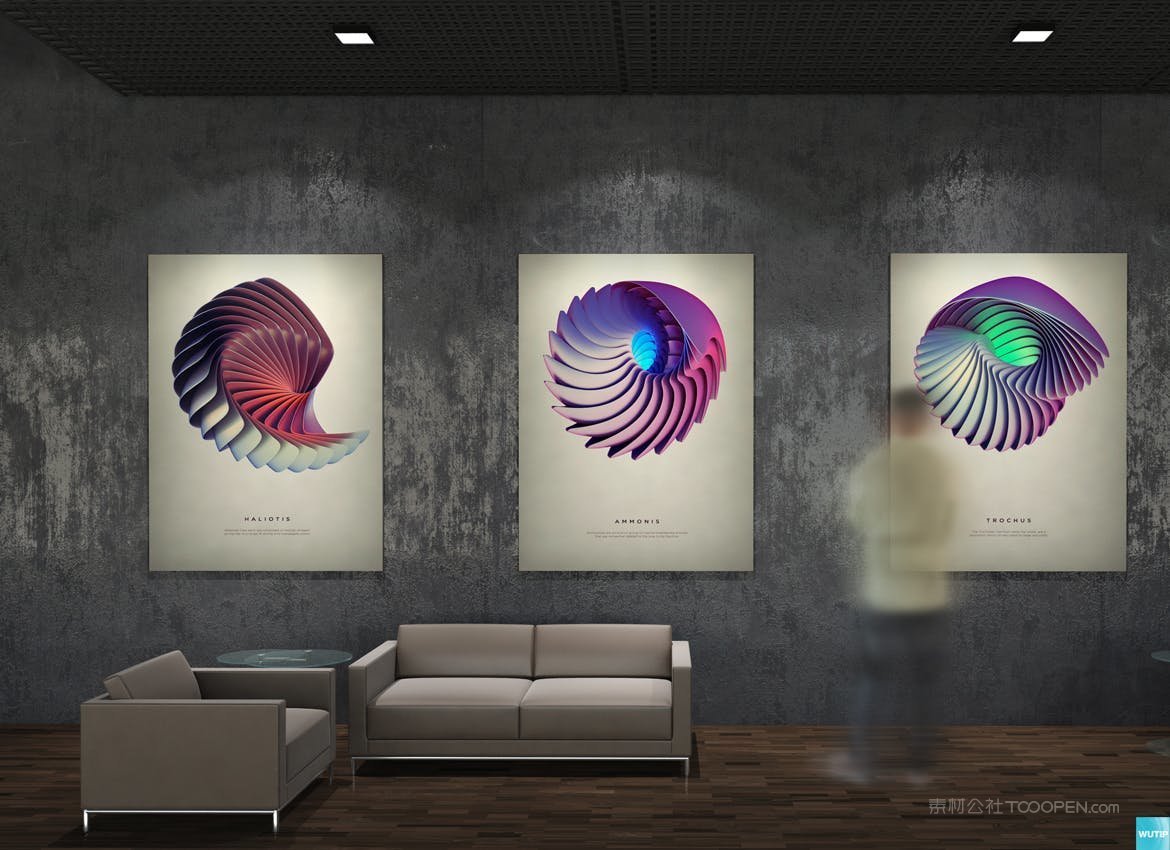 展览馆海报样机