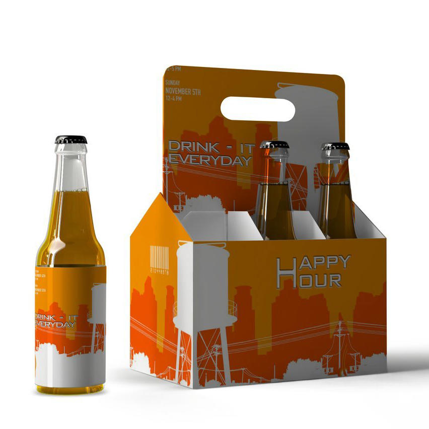 啤酒红酒酒瓶贴图样机 (4)