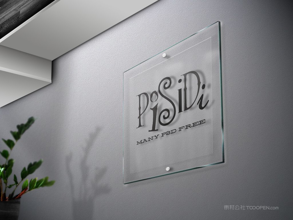 亚克力墙面公司logo展示样机