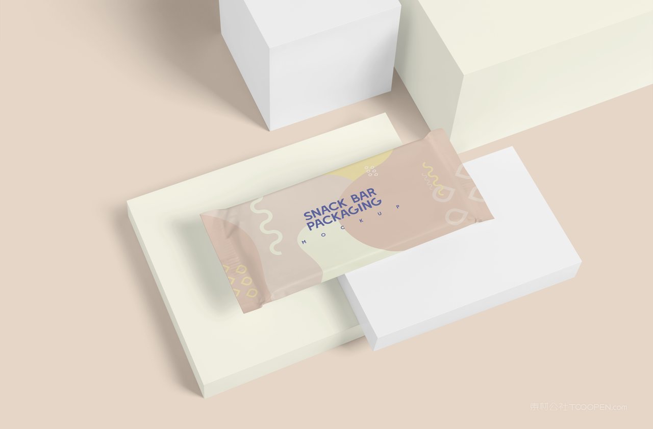 长方形小零食巧克力饼干包装展示样机 (5)