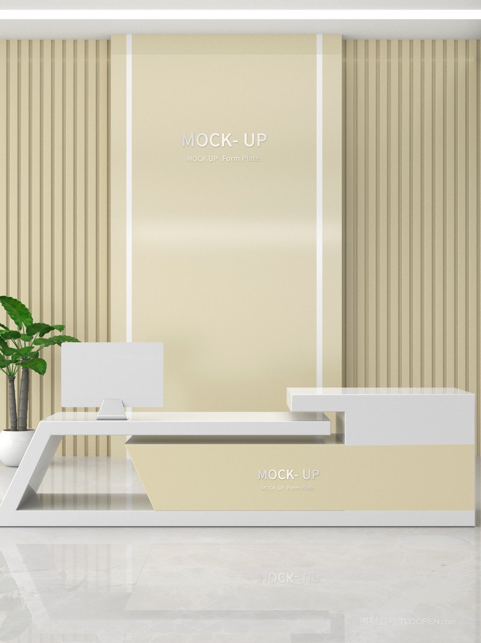 企业前台vi形象墙logo标志样机前台样机 (8)