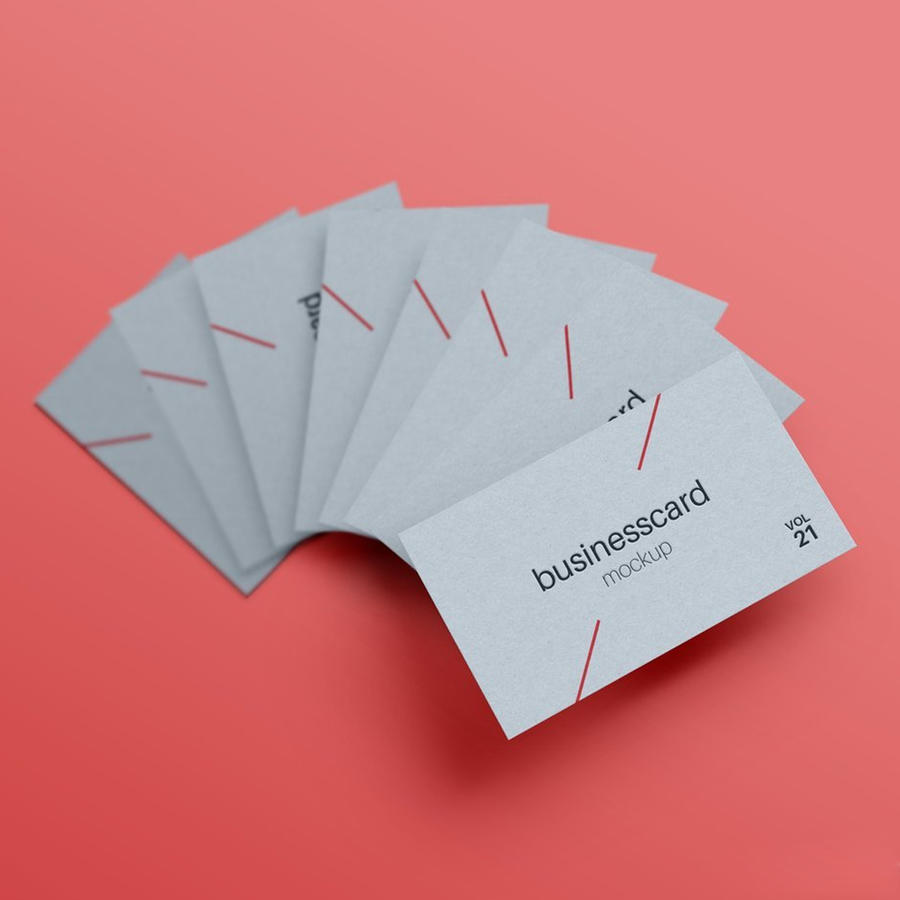 一叠名片贴图场景样机 (1)