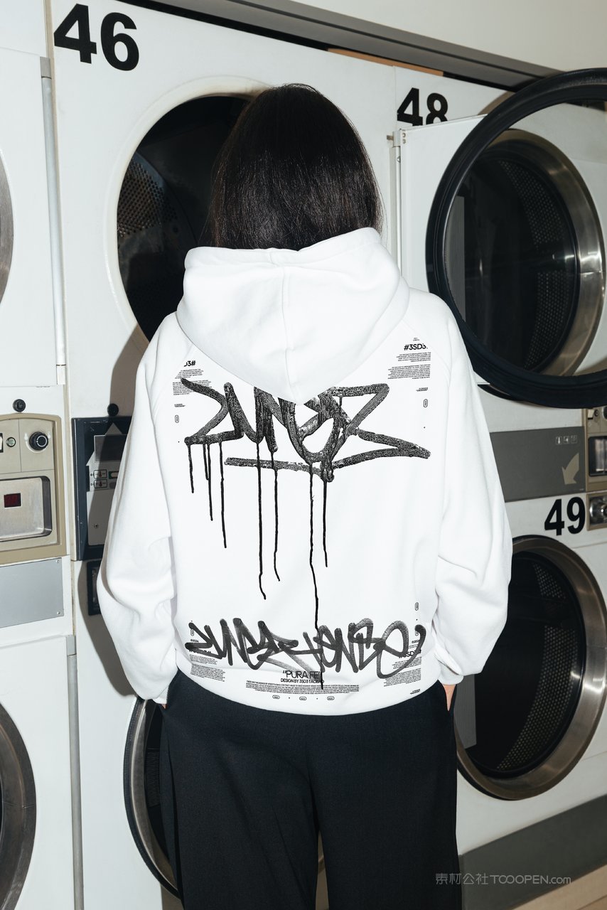 街头服装品牌vi模特卫衣t恤海报帽子海报吊牌ps贴图样机 (56)