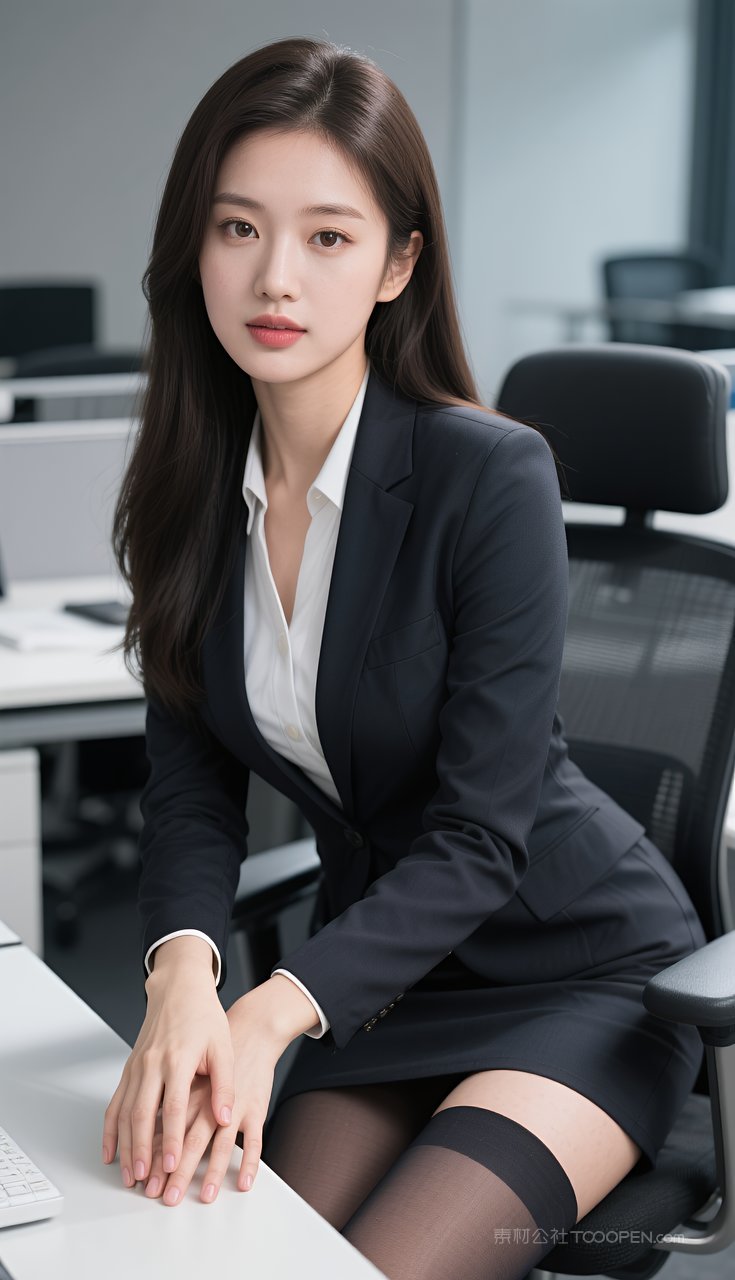 长腿美女美腿性感职业丝袜制服短裙