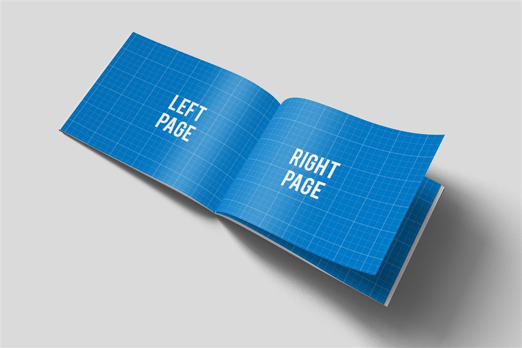 横版宣传册画册杂志内页样机