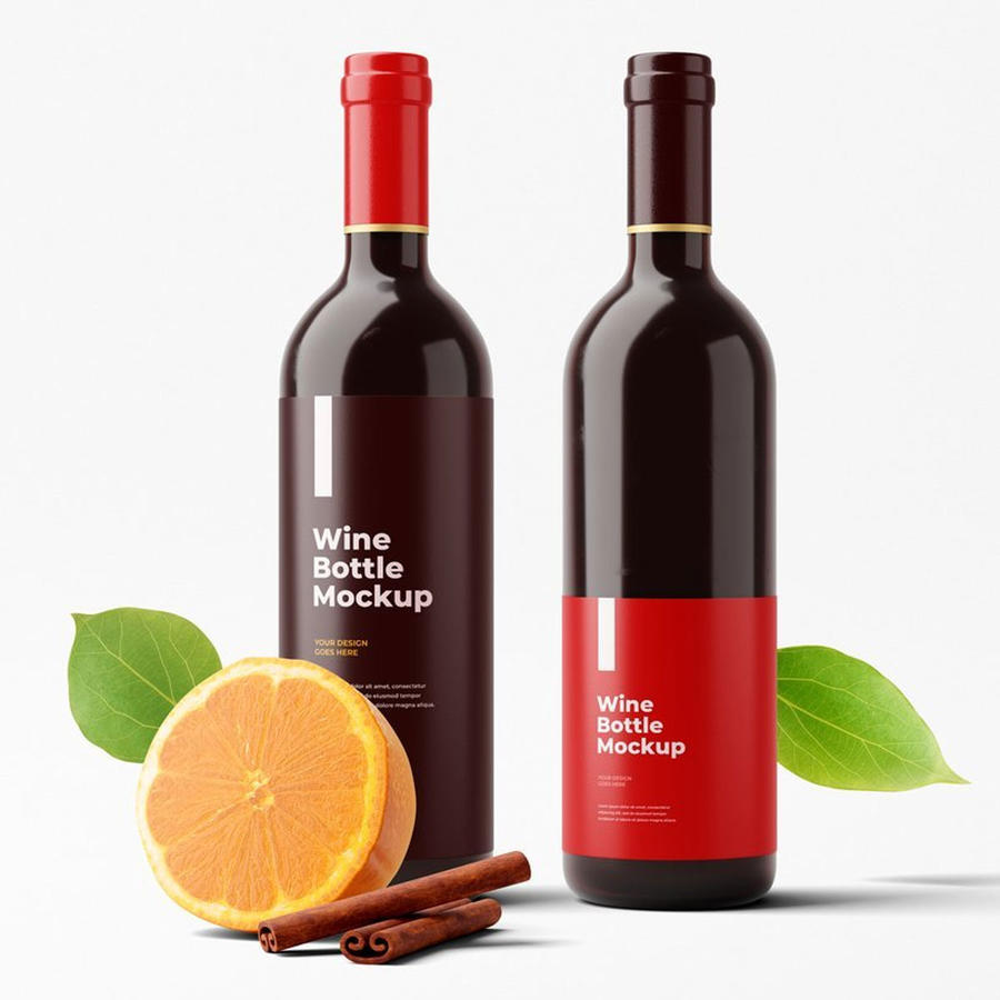 红酒酒瓶样机