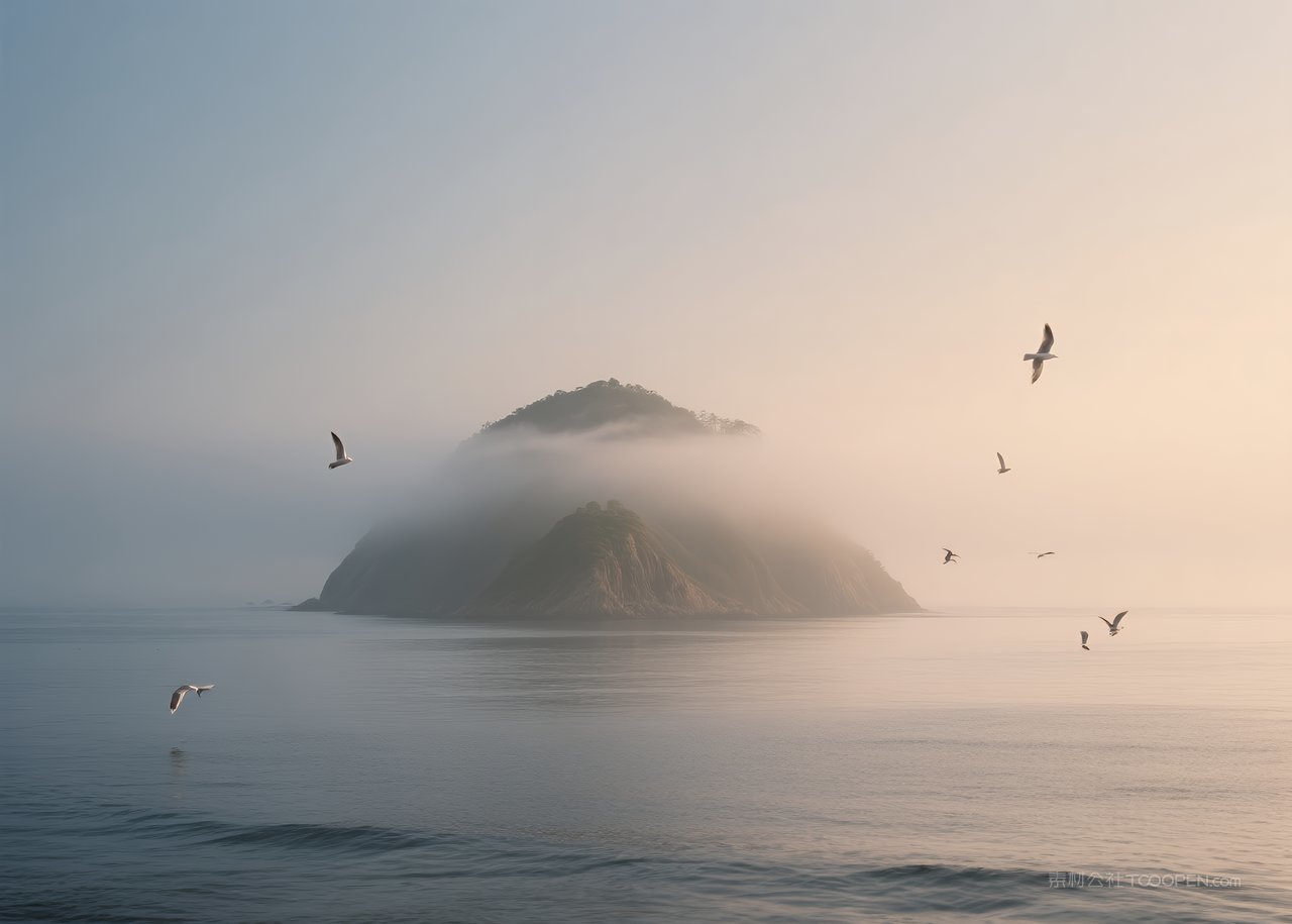 海景天空海滩自然大海景观唯美风景海边