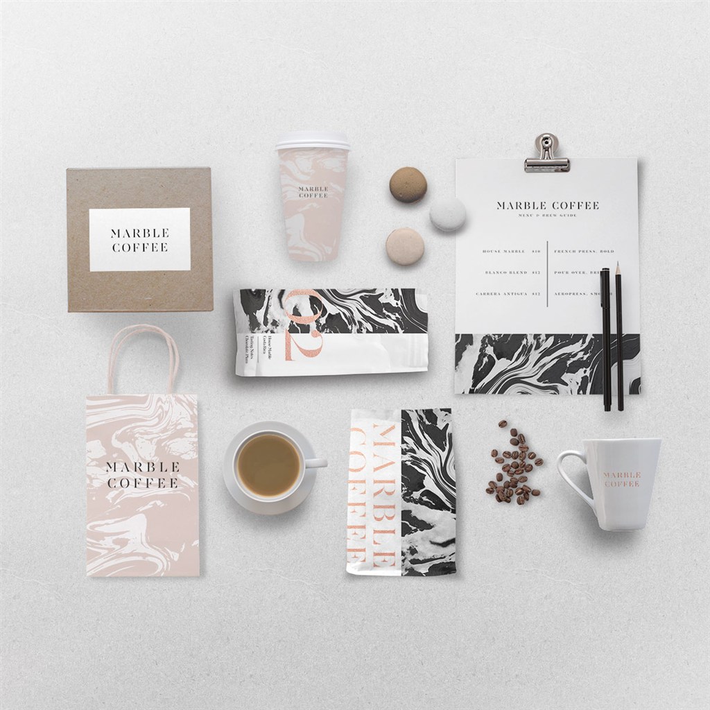 咖啡店vi样机模板