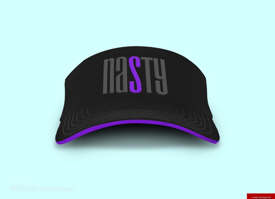 黑紫色帽子PSD贴图模板样机