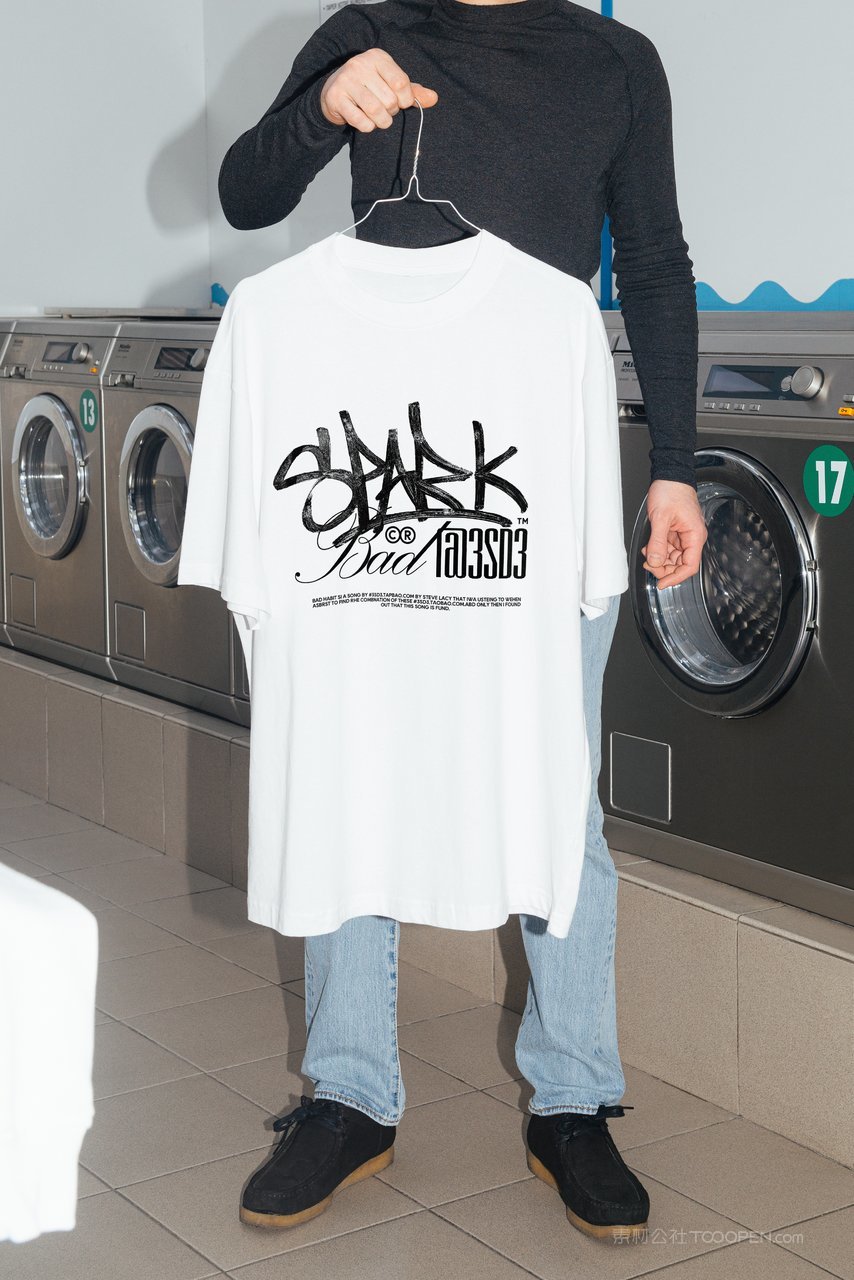 街头服装品牌vi模特卫衣t恤海报帽子海报吊牌ps贴图样机 (4)