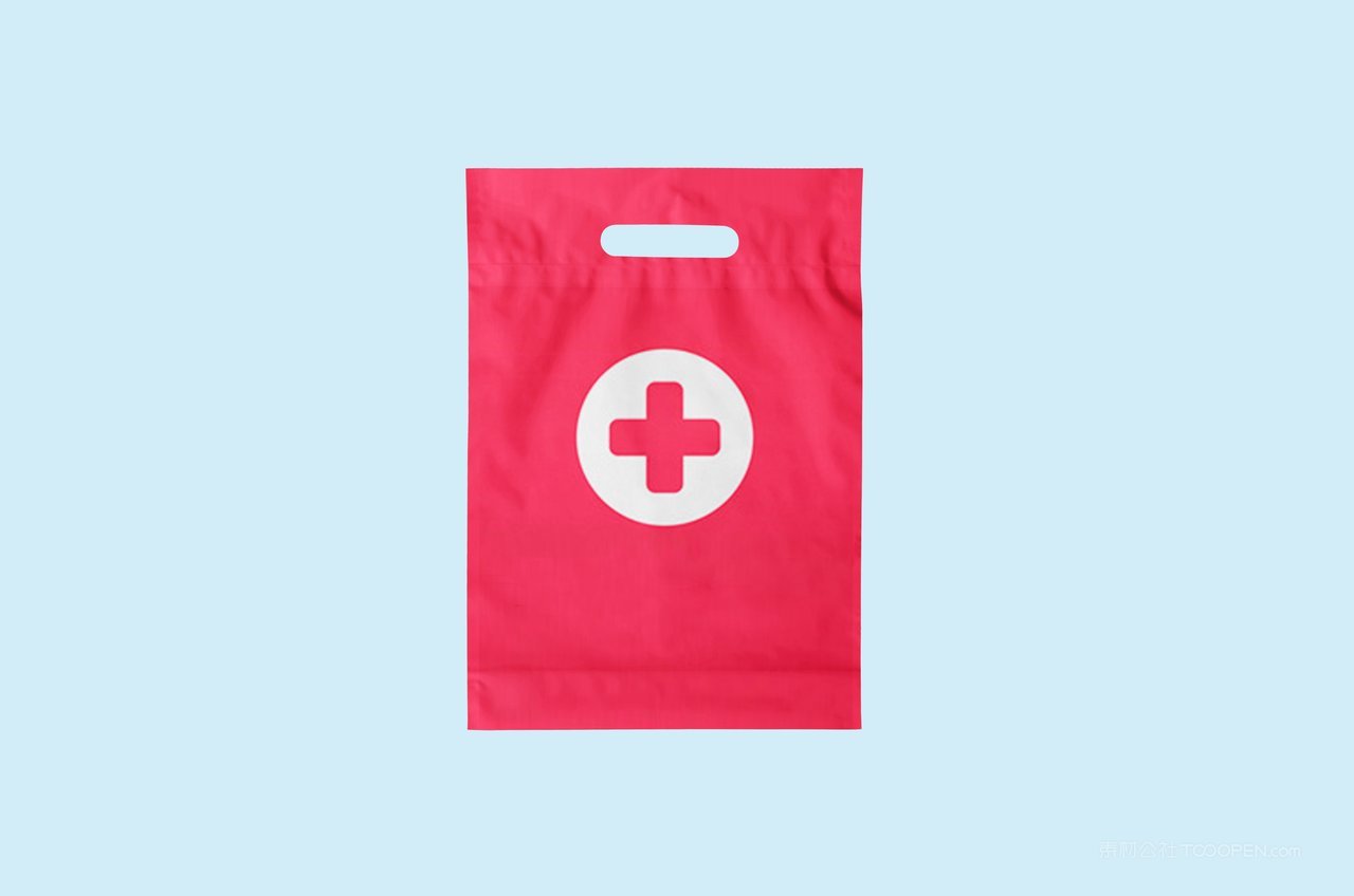 粉色手提袋女性护理医疗品牌vi形象样机 (9)