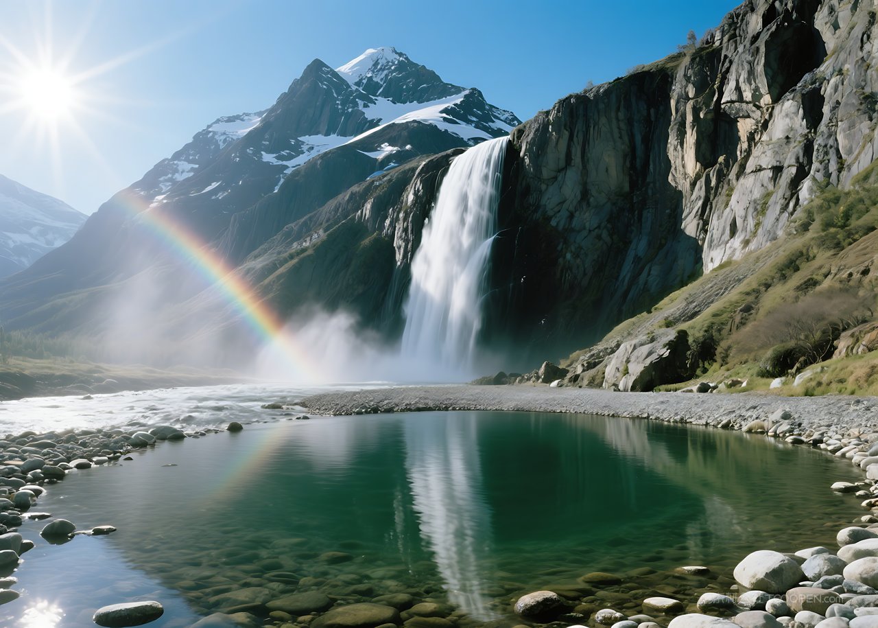 景色自然唯美山峰群山湖泊山水河流风景