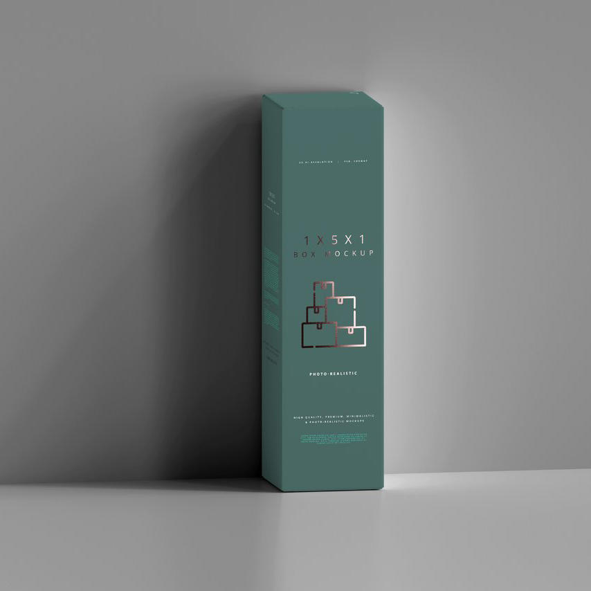 长方形产品包装纸盒样机 (4)