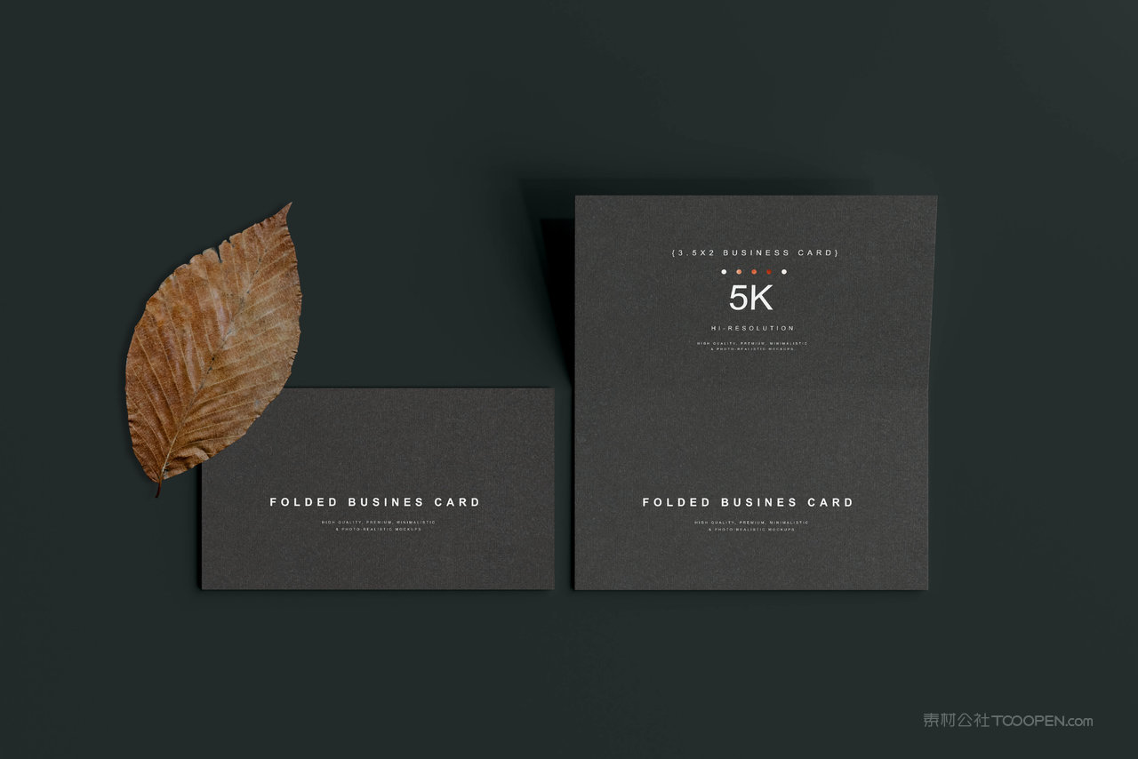 黑色高档名片样机