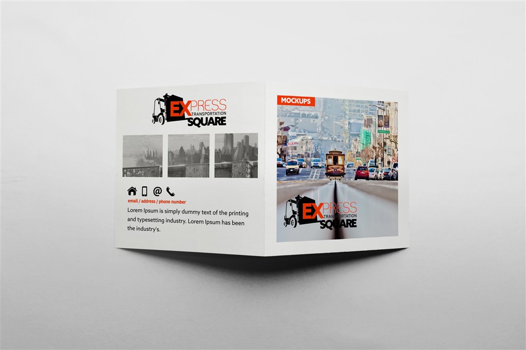 方形画册宣传册杂志封面封底样机