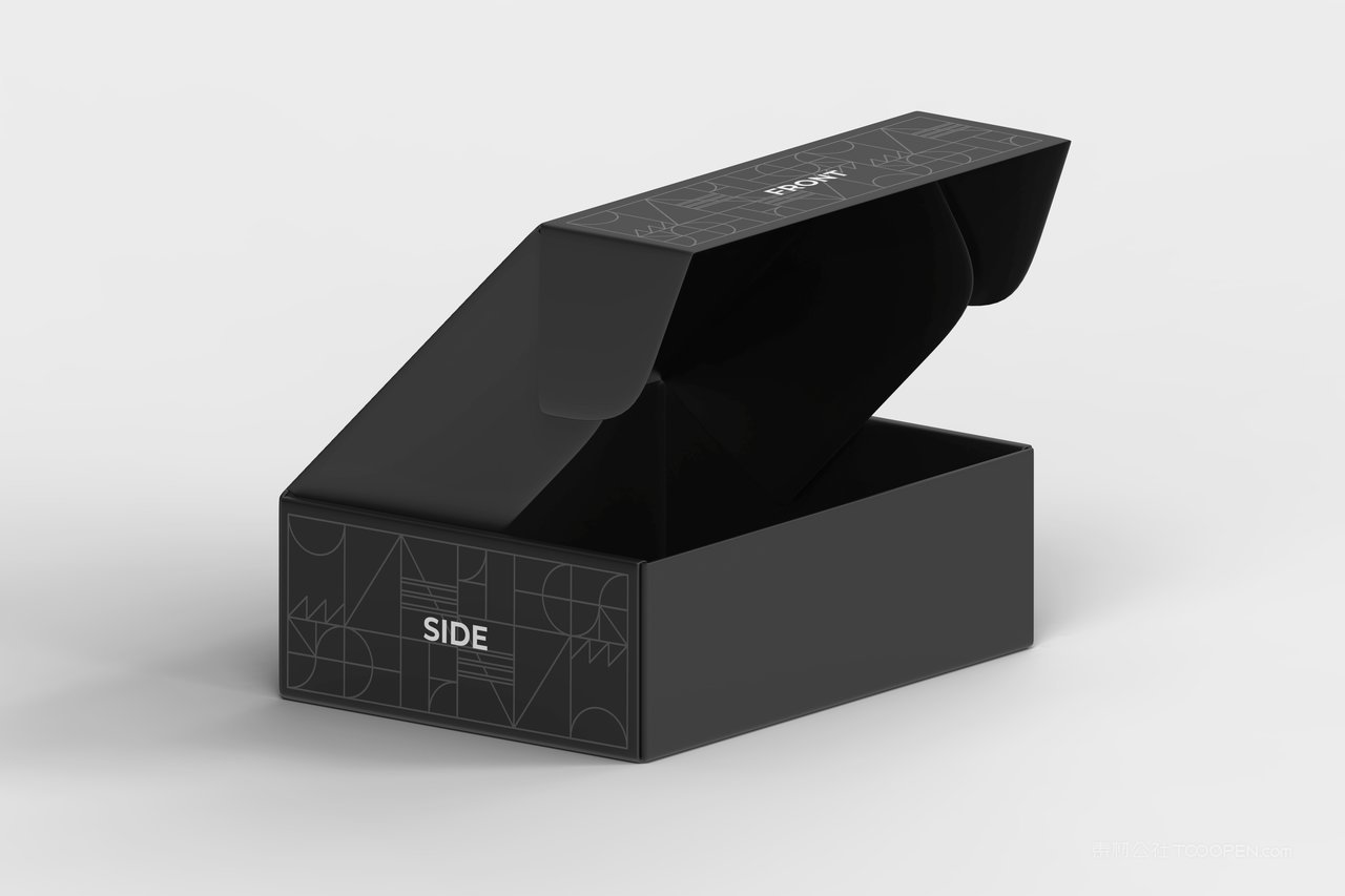 【2064期】飞机盒纸盒贴图样机 (3)