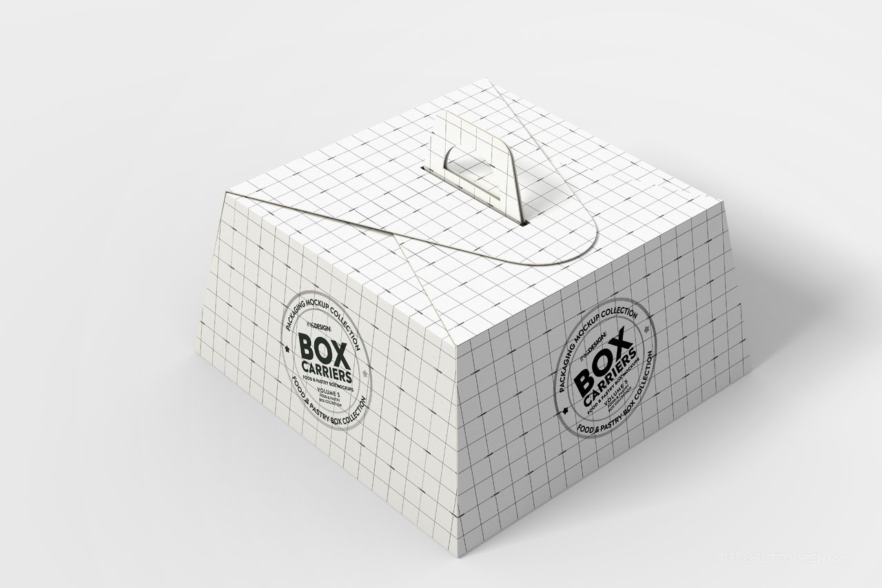 烘焙蛋糕面包店品牌食品纸质包装贴图样机 (5)