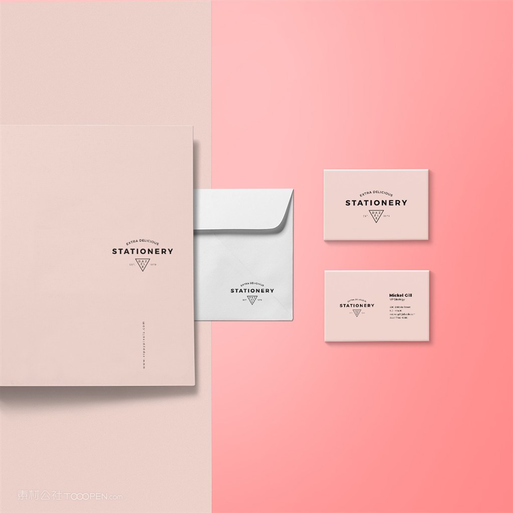 清新时尚女性vi样机贴图