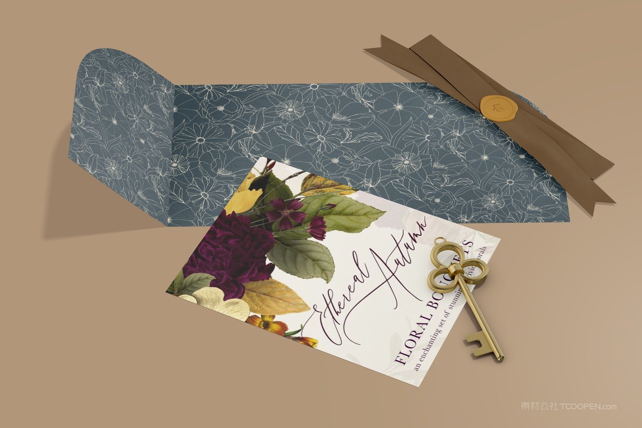 【2133期】传统对折婚礼派对邀请函样机 (2)